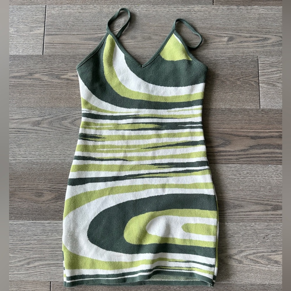 Abstract Knit Mini Dress
